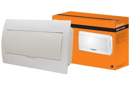 TDM ELECTRIC SQ0904-0005 Бокс ЩРВ-П-18модулей с белой крышкой встраиваемый пластик IP40 TDM